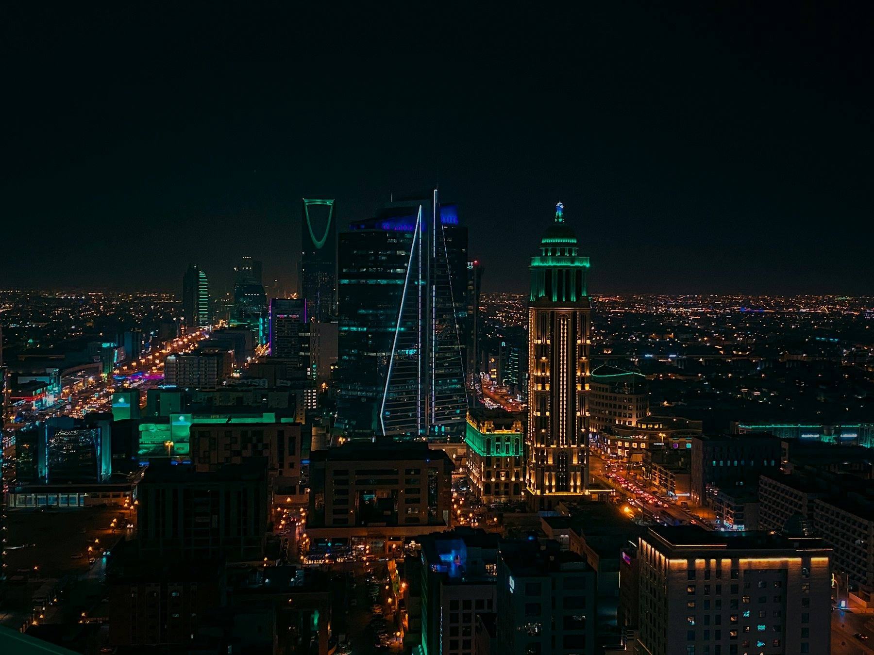 Riyadh skyline at night